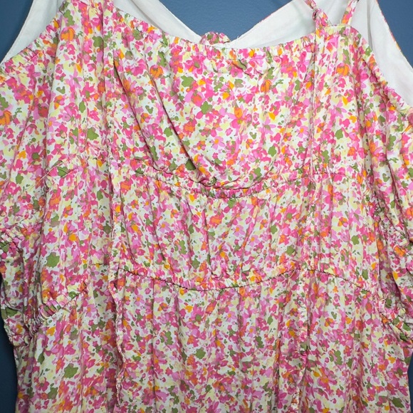 Pink and White Spaghetti Strap Maxi Dress - Picture 3 of 8